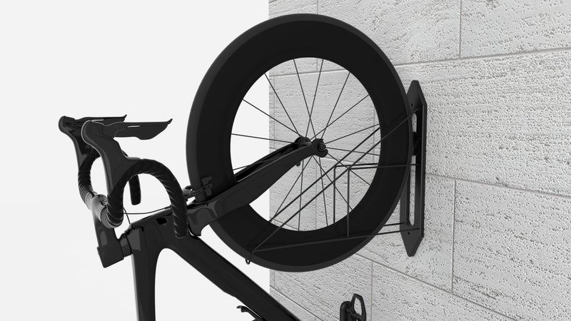 Close-up of the Iti vertical bike wall mount