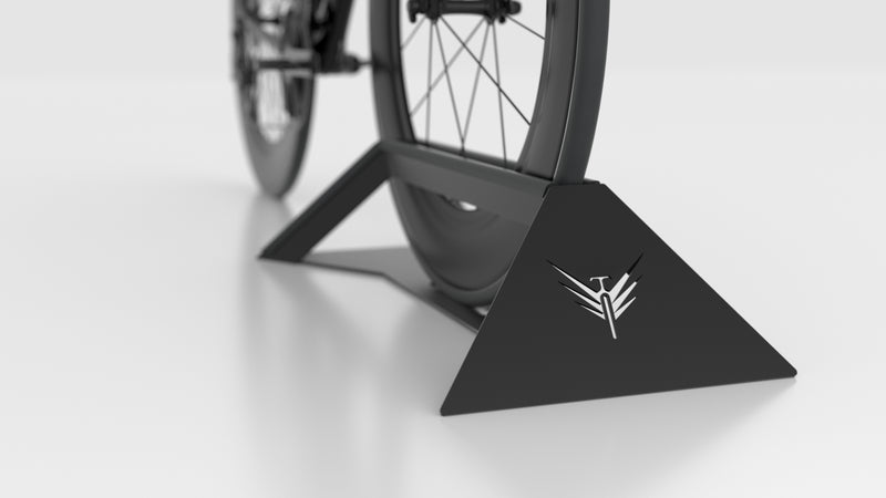 Velohawk road bike stand in black, a freestanding floor stand for road bikes