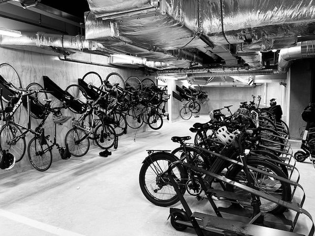 Commercial bike storage installation
